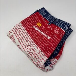 LoudMouth Golf Shorts Men's 32 USA Declaration Script Red Blue Stretch